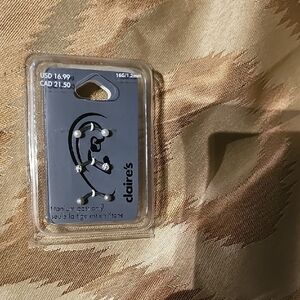 Claire's Titanium Stud Earrings Or Eyebrow Ring - Silver